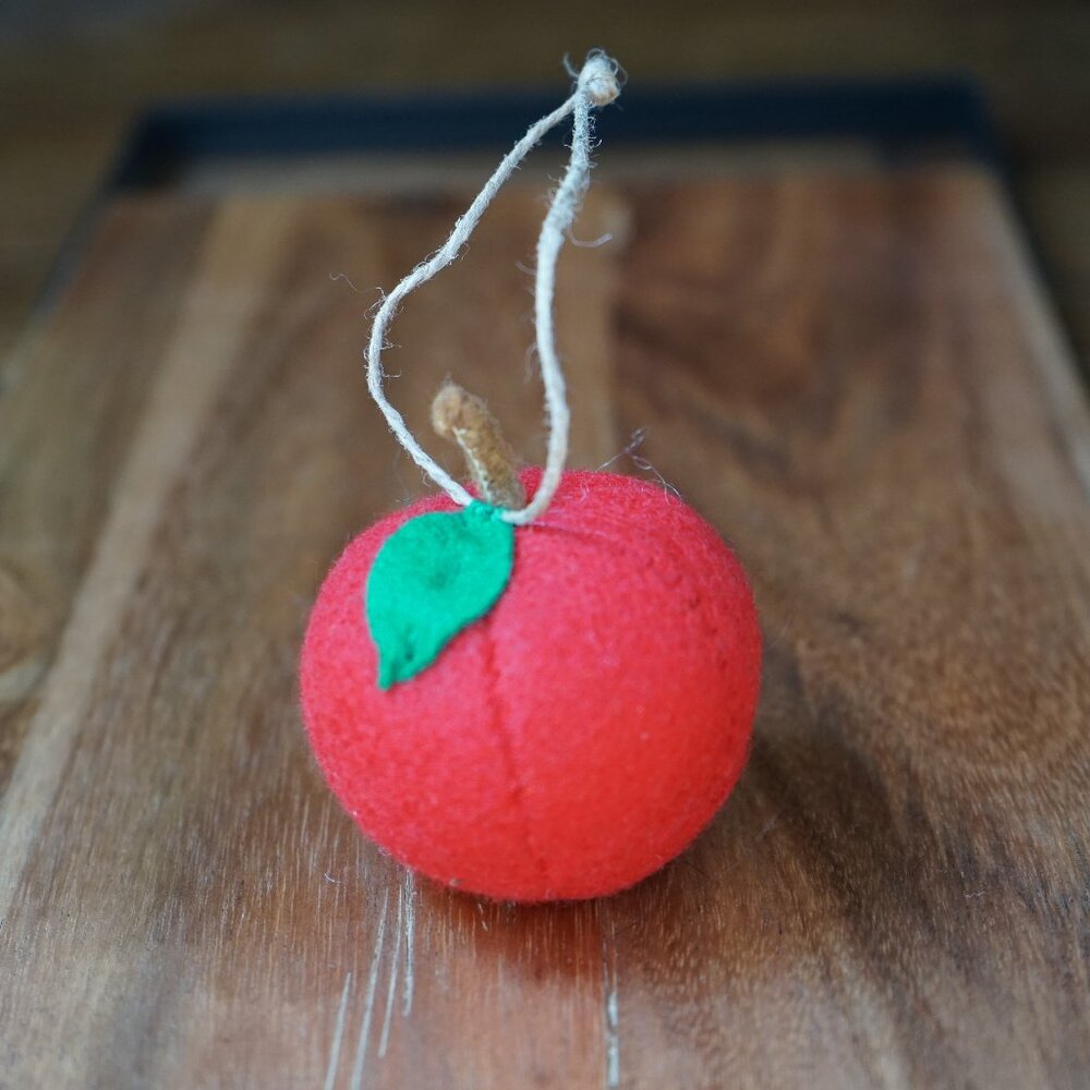 Hand Sewn Apple Ornament
